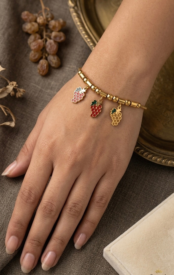 Grape charm Bracelet