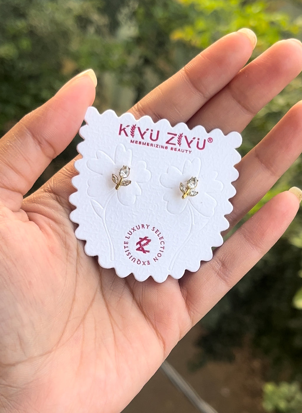 White Tulip Earrings