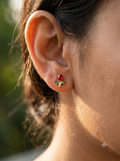 Red Tulip Earrings