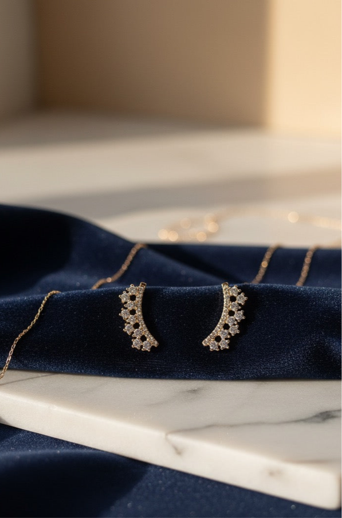 Crescent Bloom Earrings