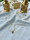 Golden Whispers Heart Necklace