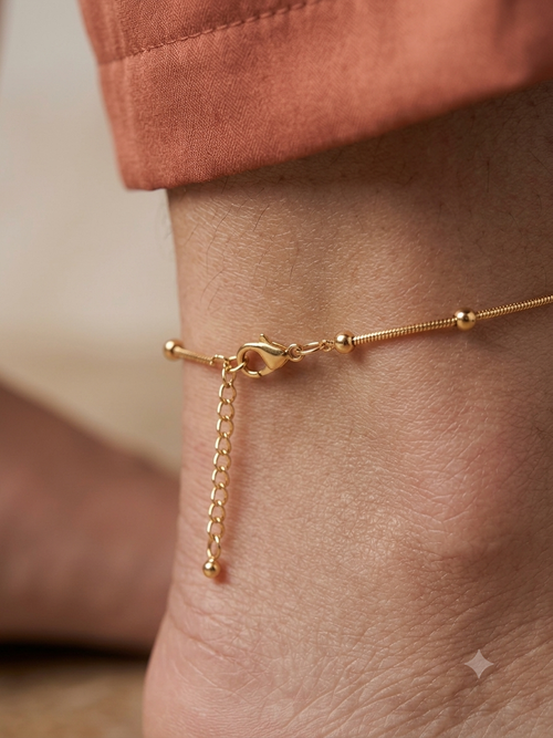 Bead Line Anklets (pair)