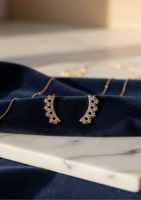 Crescent Bloom Earrings