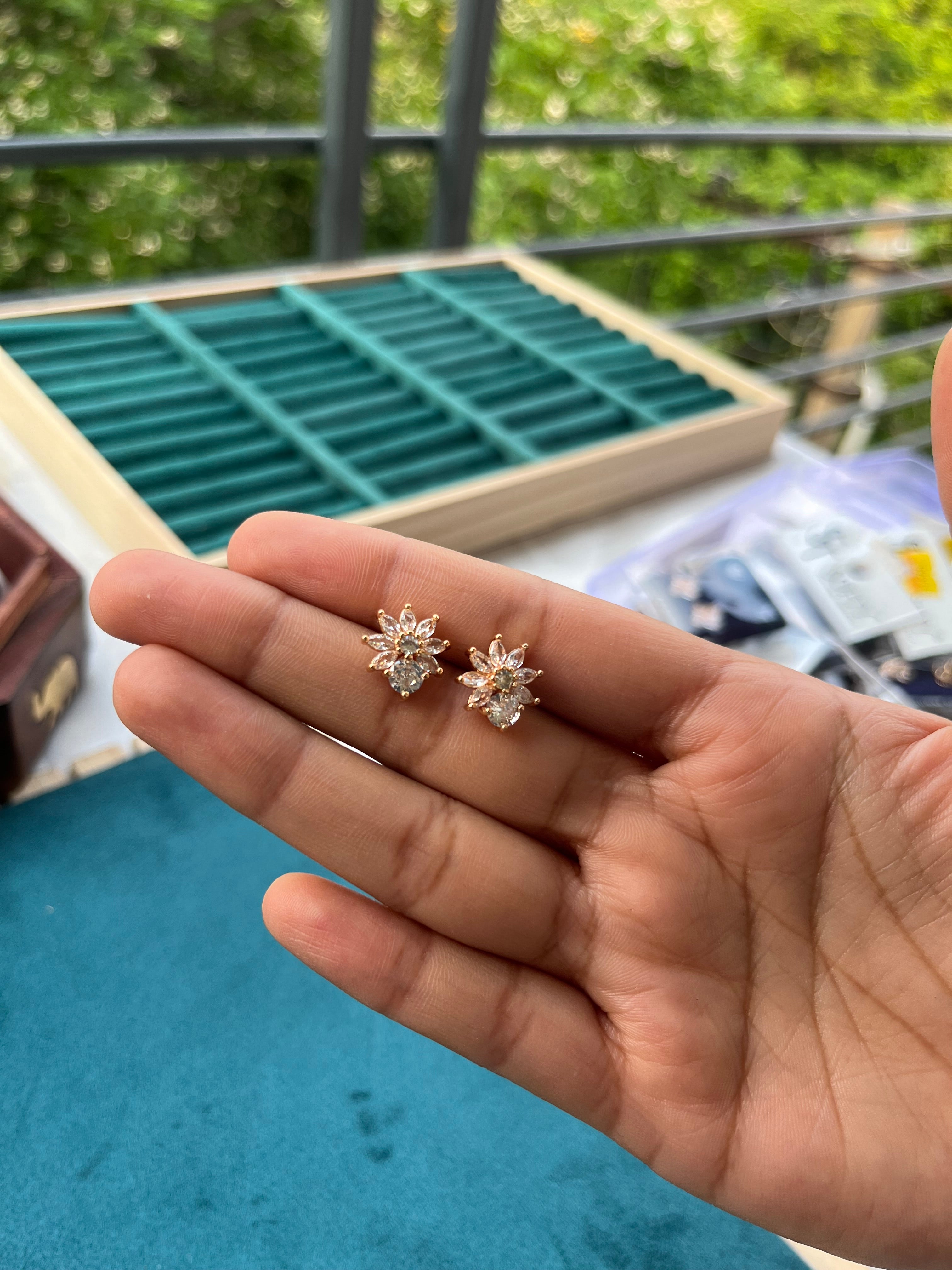 Flower drop Earrings