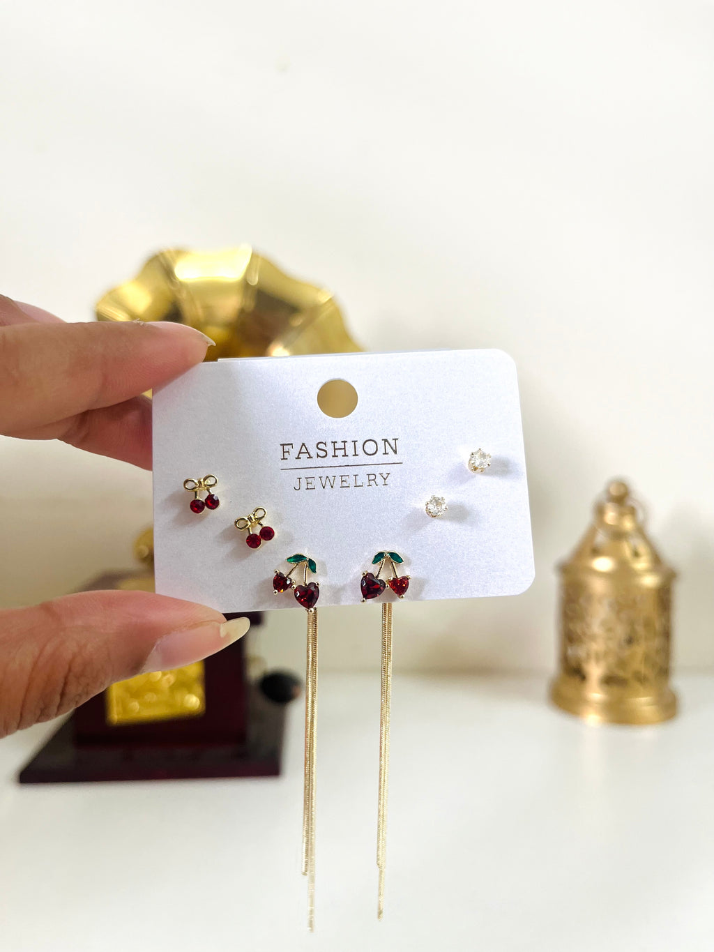 Crimson Cordial earrings Set