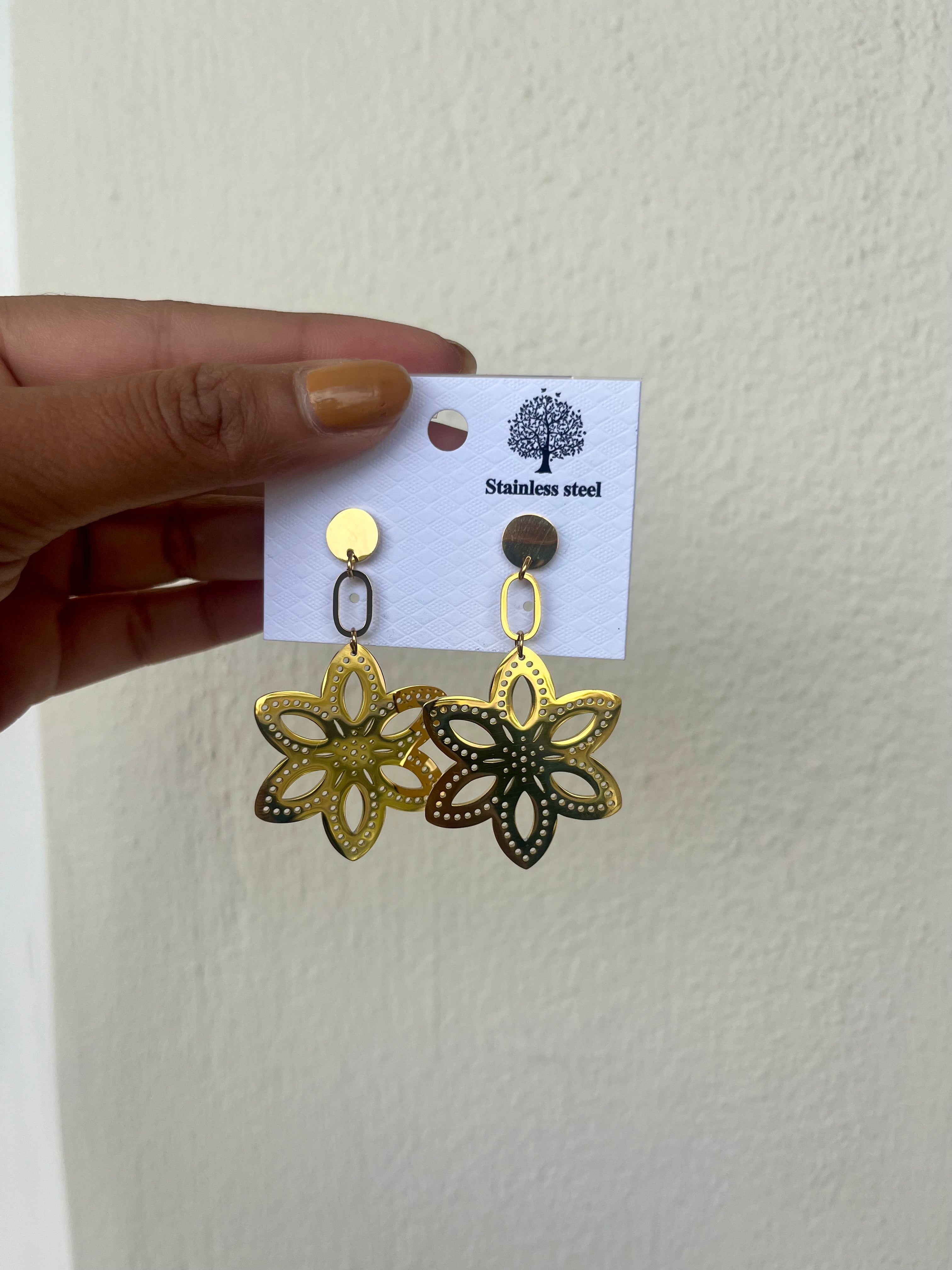 The Golden Flower Earrings