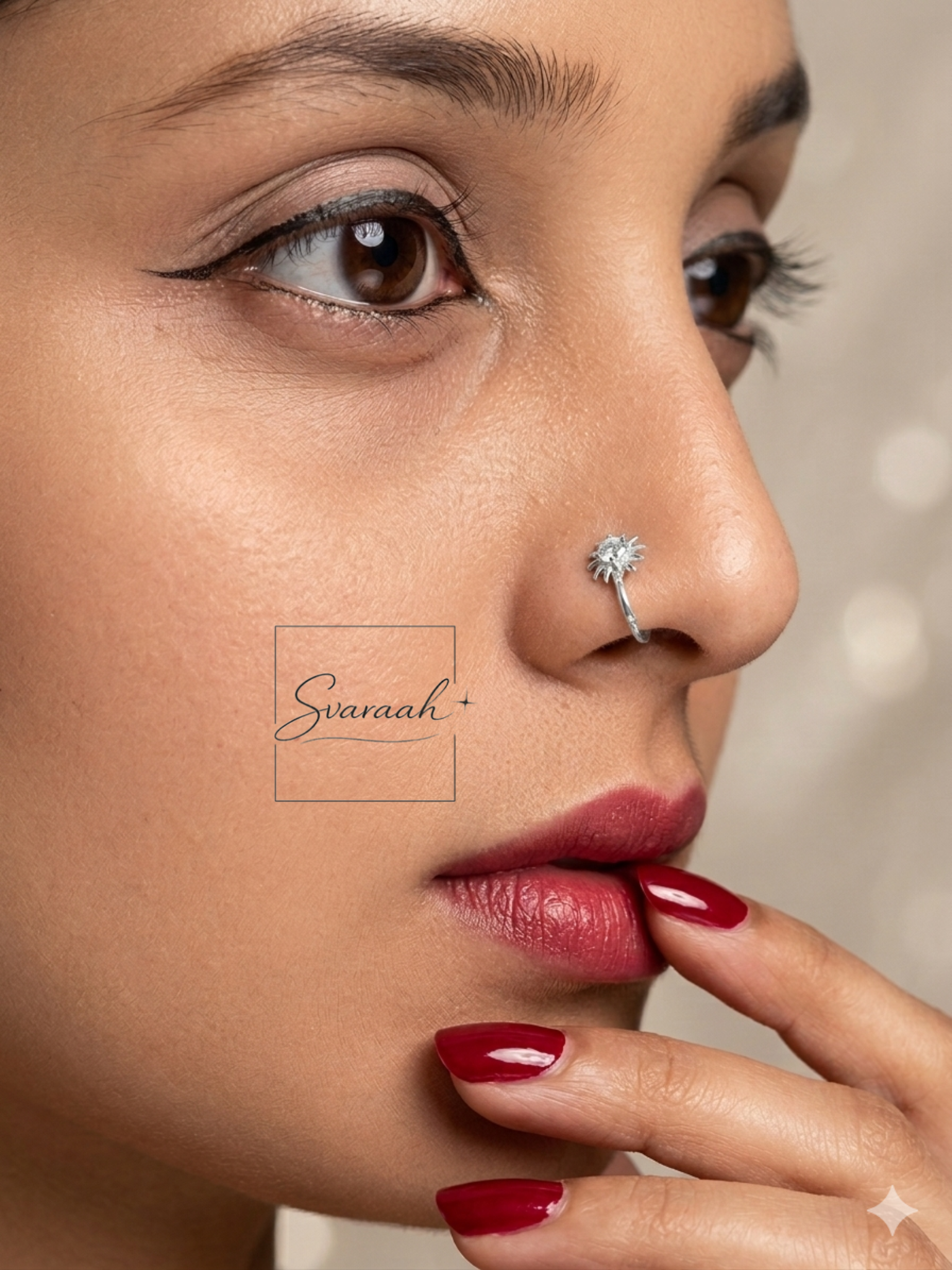 Sandrop Silver Nose Pin