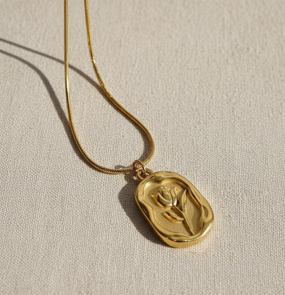 Minimalist Floral Bar Pendant