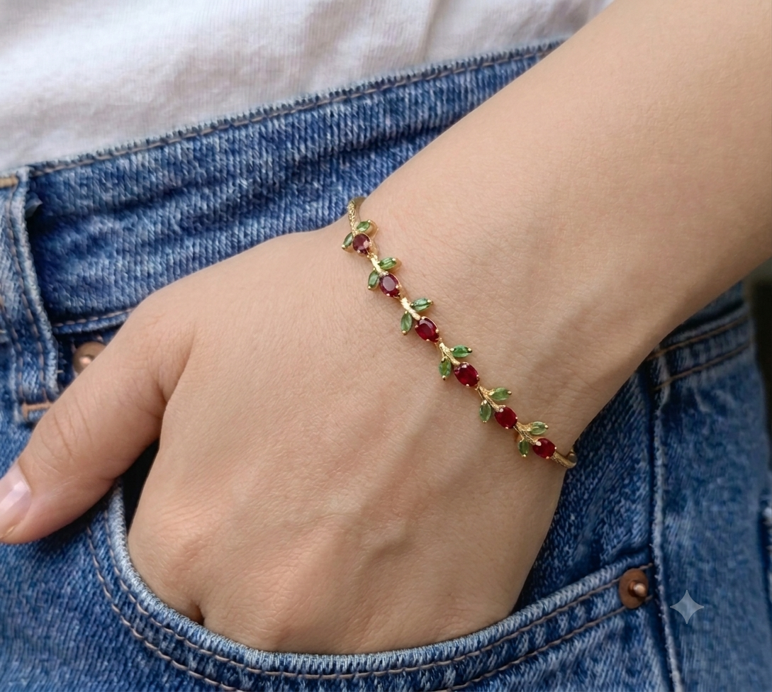 Red Tulip Kada Bangle