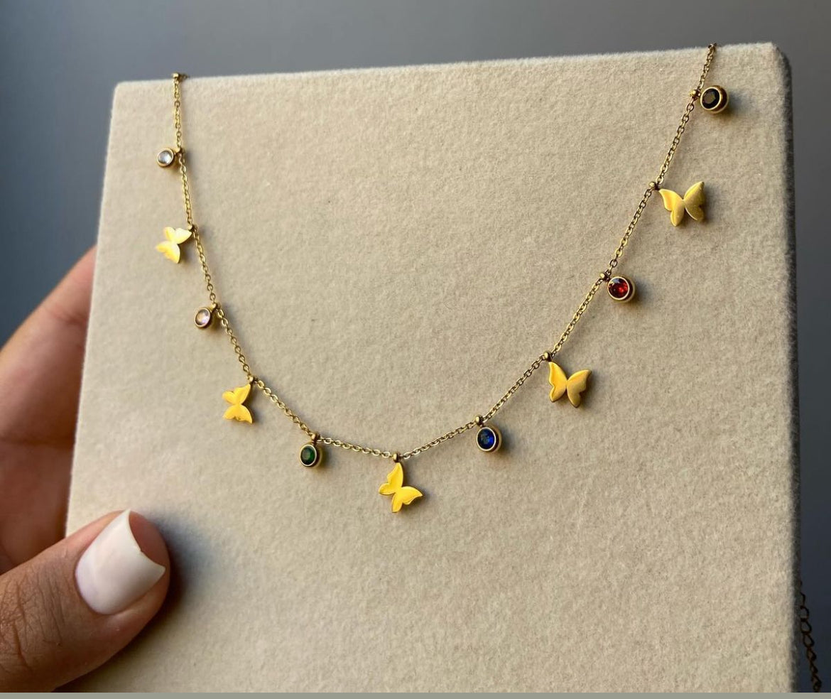 Multicolour Butterfly Charm