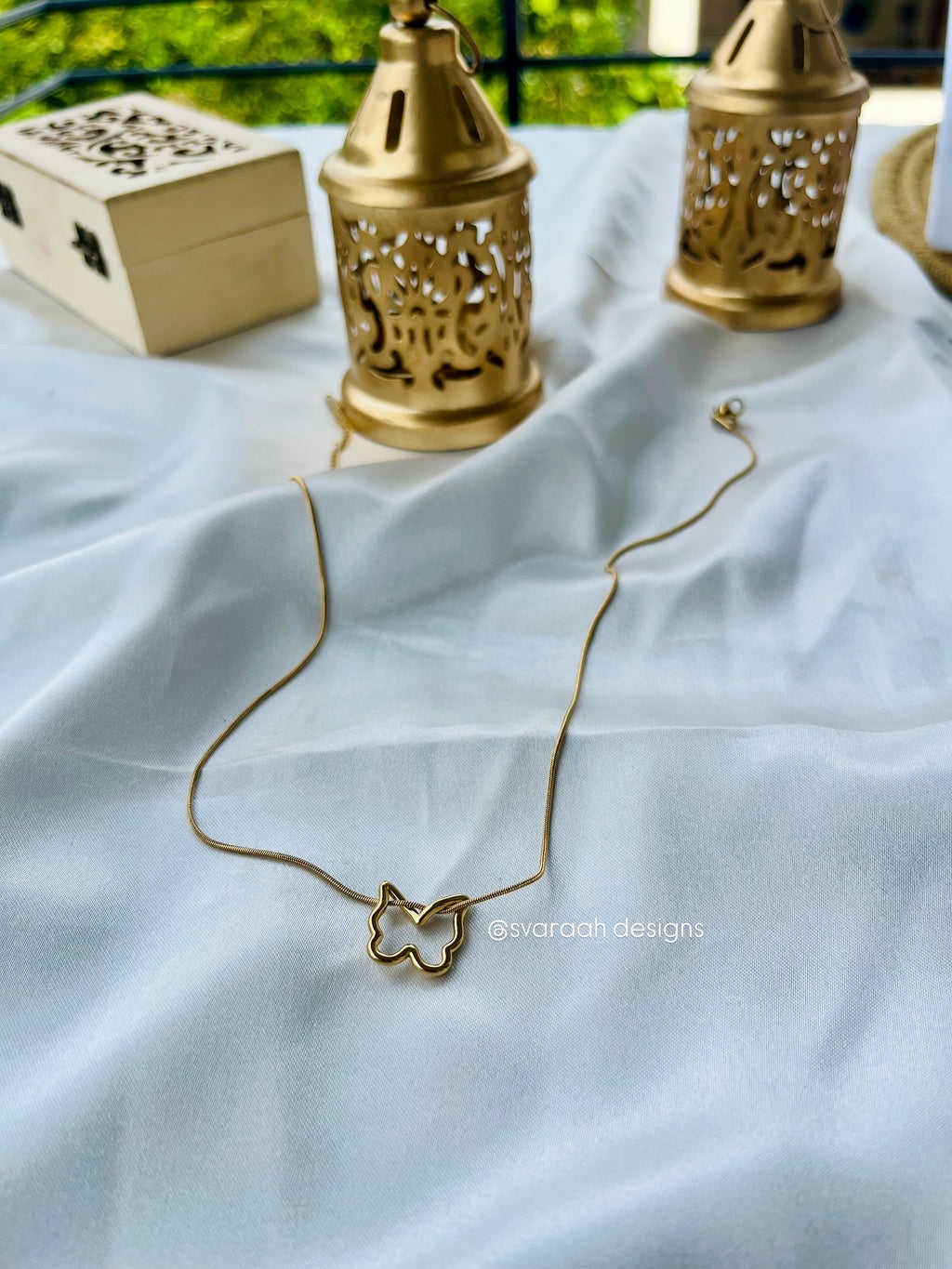 Butterfly Outline Necklace