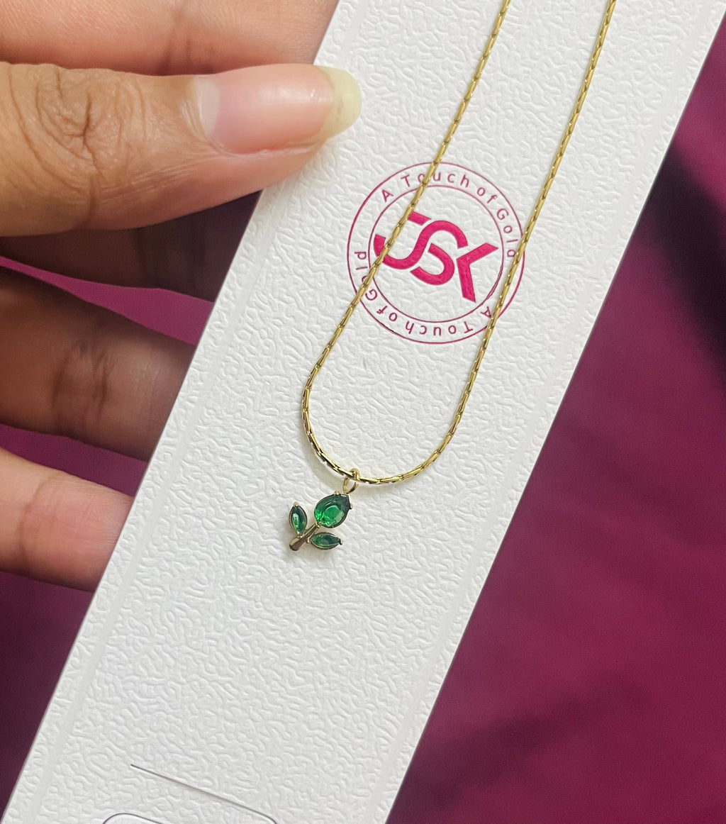 Green Tulip Neck Chain