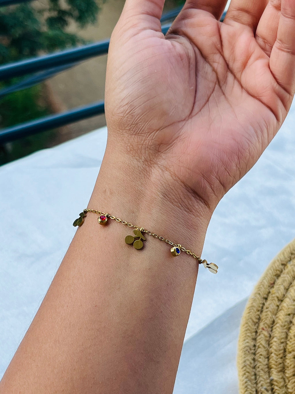 Cherry charm bracelet