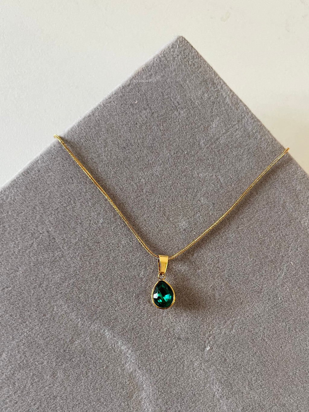 Emerald Drop Chain