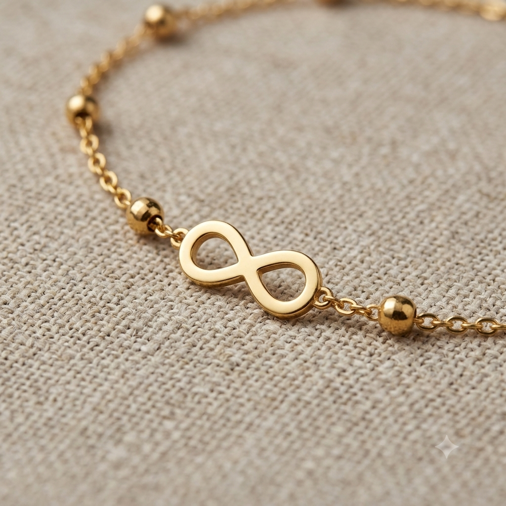 Infinite line anklets (pair)