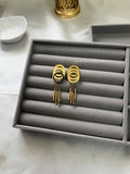 Golden Halo Drop Earrings