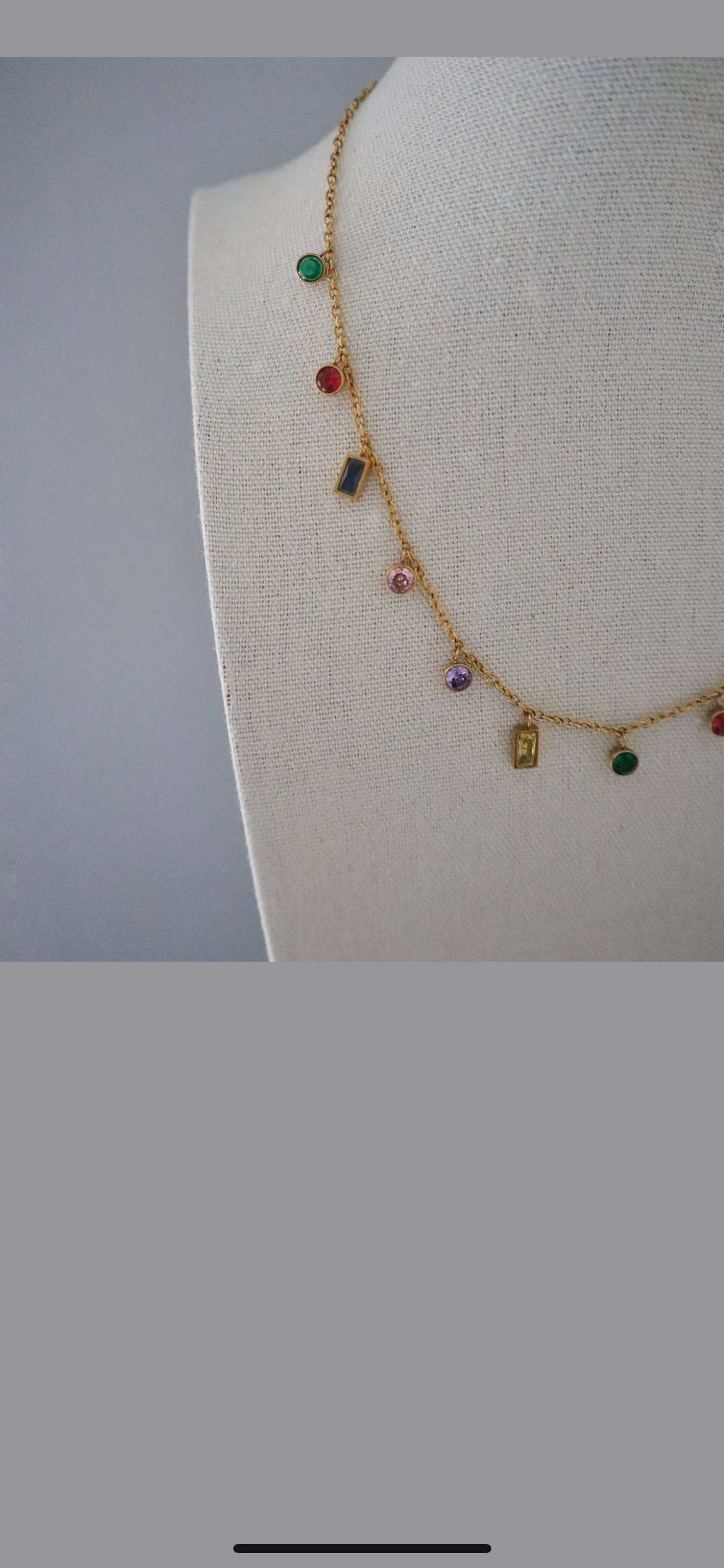 Multicolour Crystal Zirconia Charm
Necklace