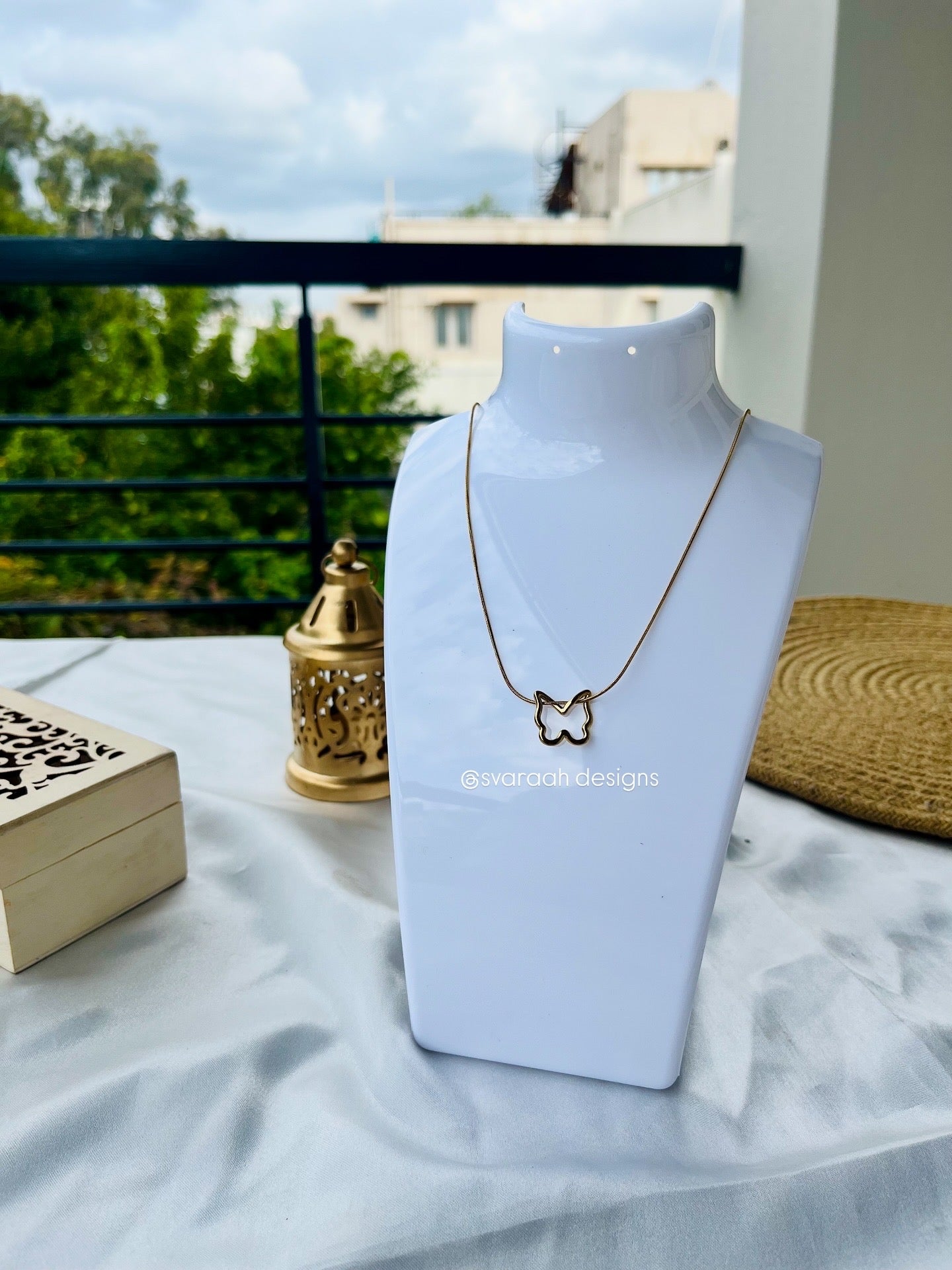 Butterfly Outline Necklace