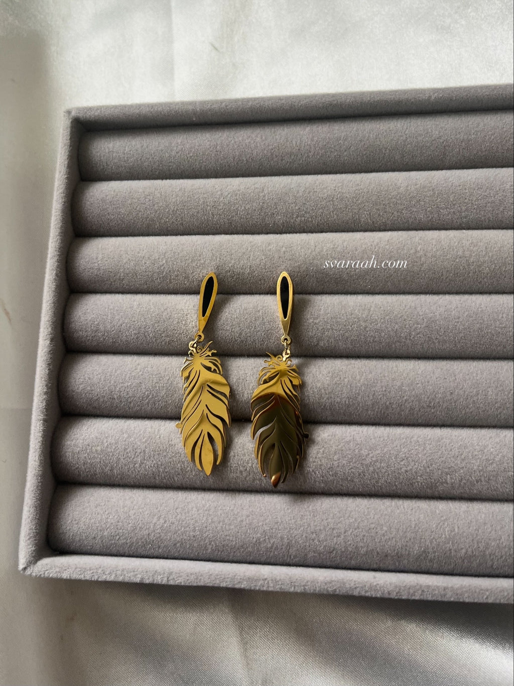 Golden Featherfall Earrings