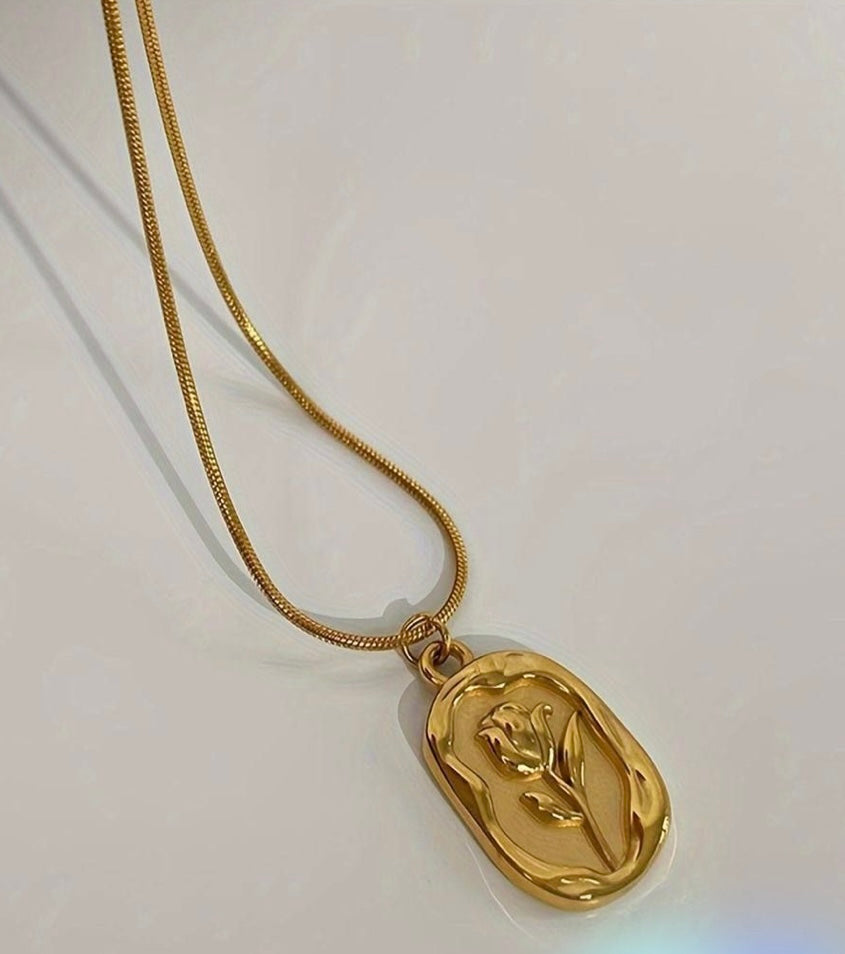 Minimalist Floral Bar Pendant