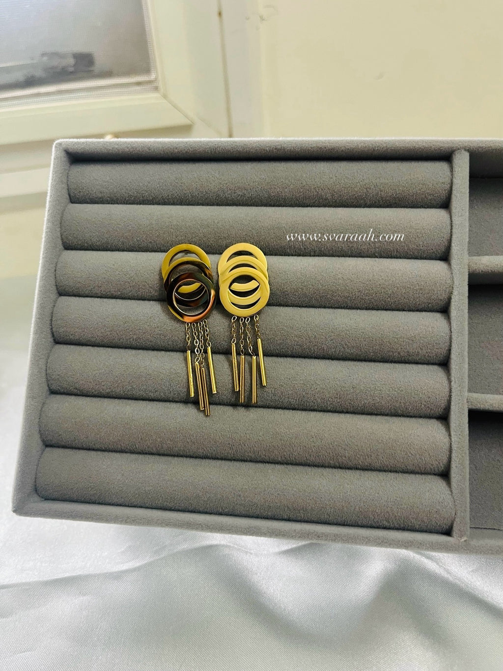 Golden Halo Drop Earrings