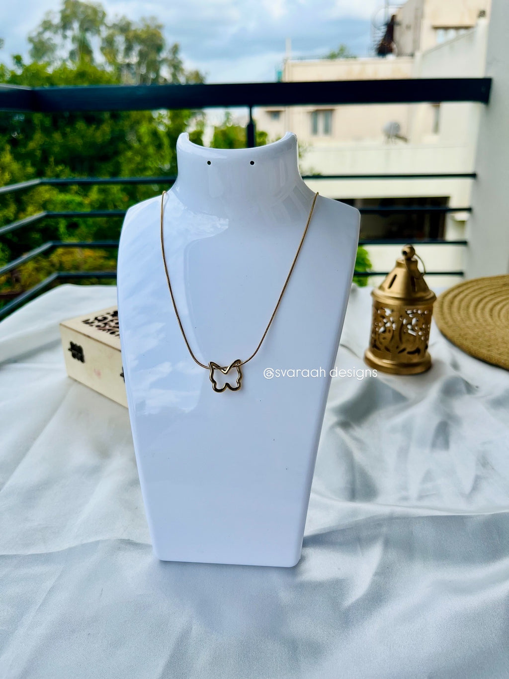 Butterfly Outline Necklace