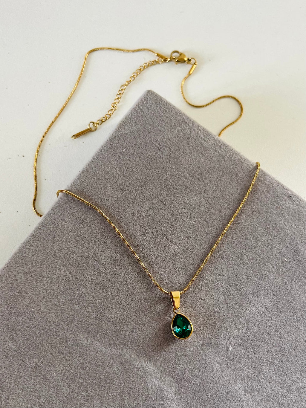 Emerald Drop Chain