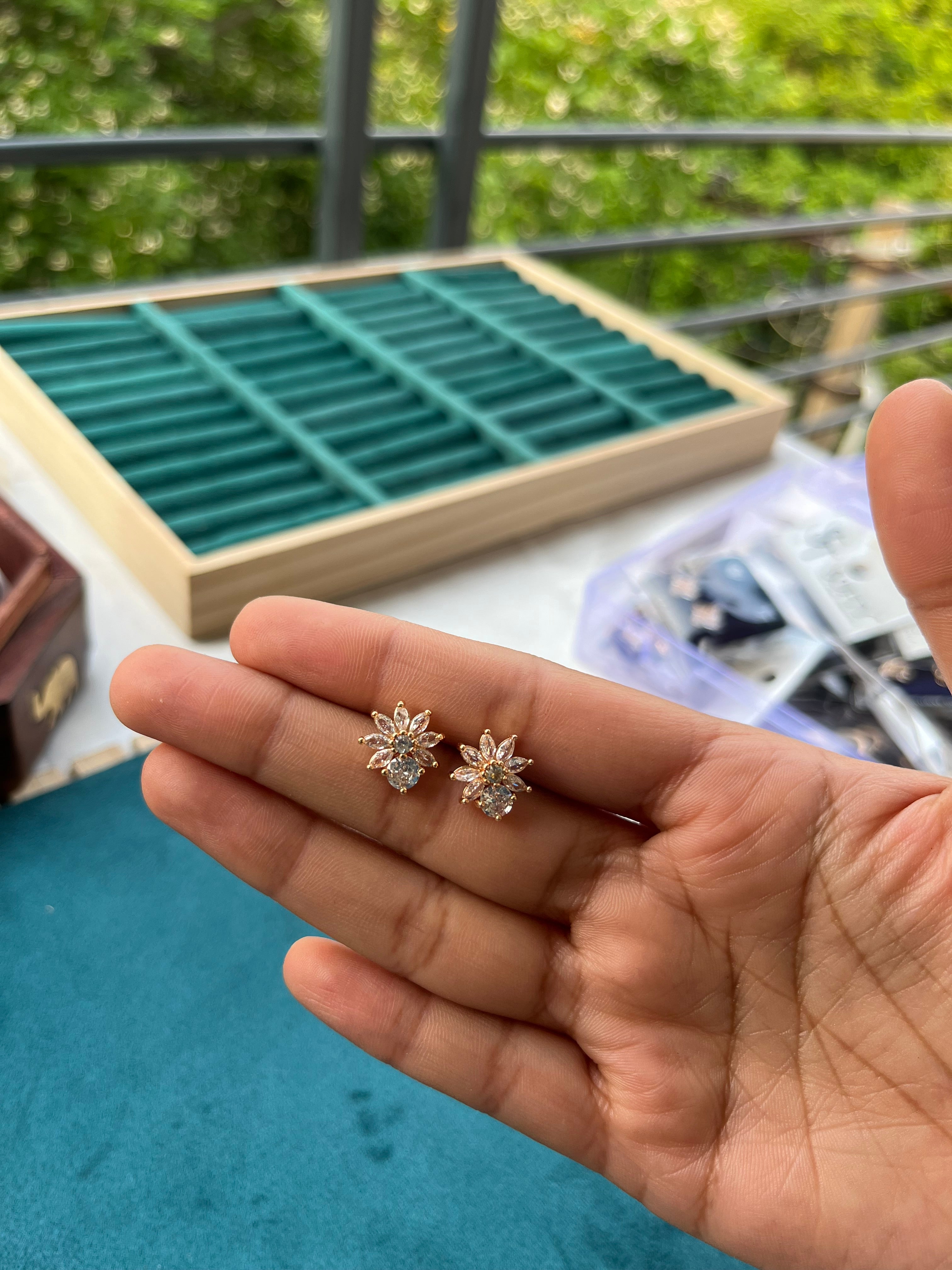 Flower drop Earrings
