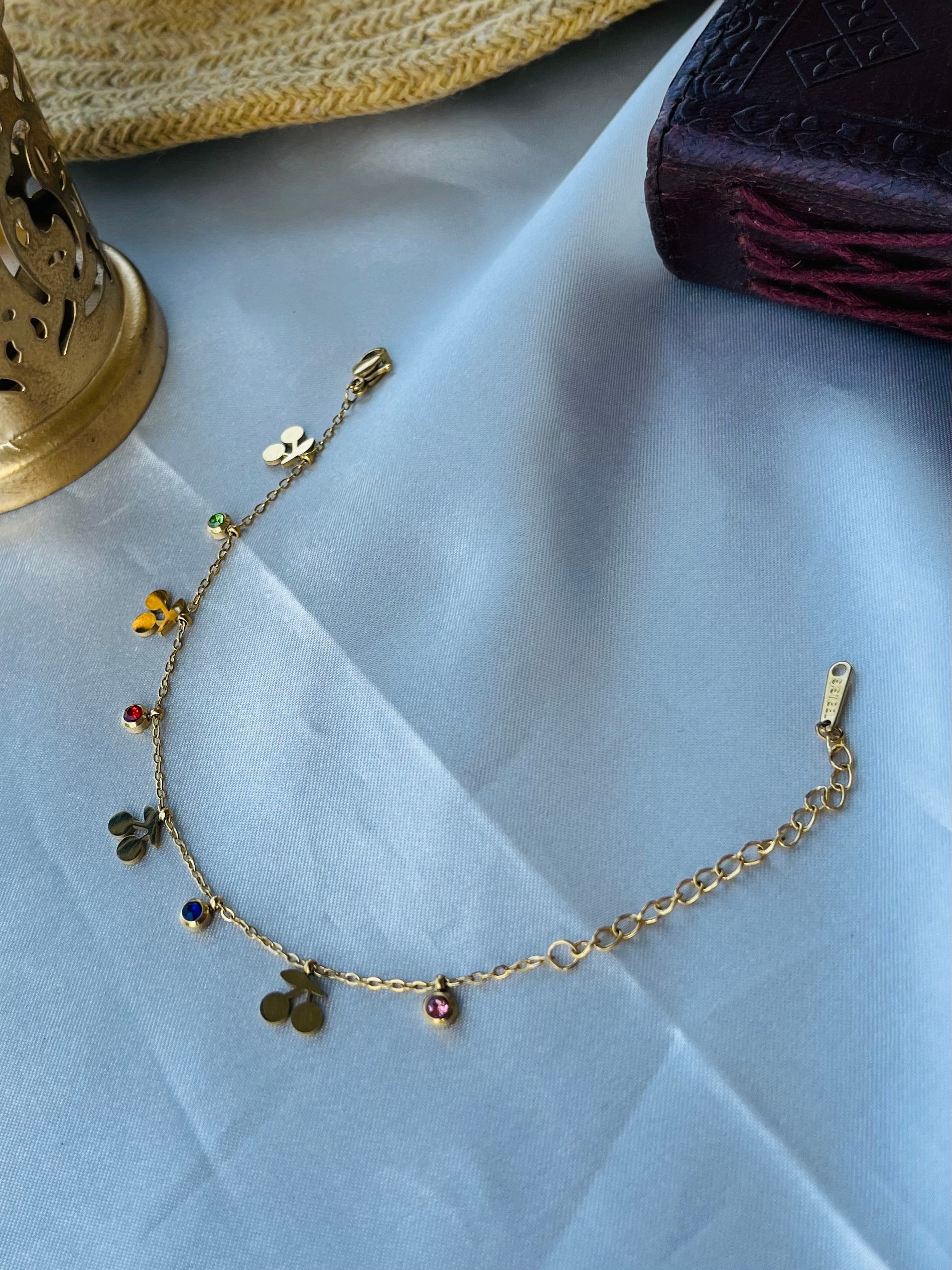 Cherry charm bracelet
