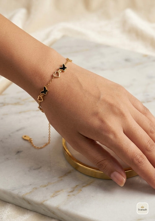 Butterfly outline bracelet