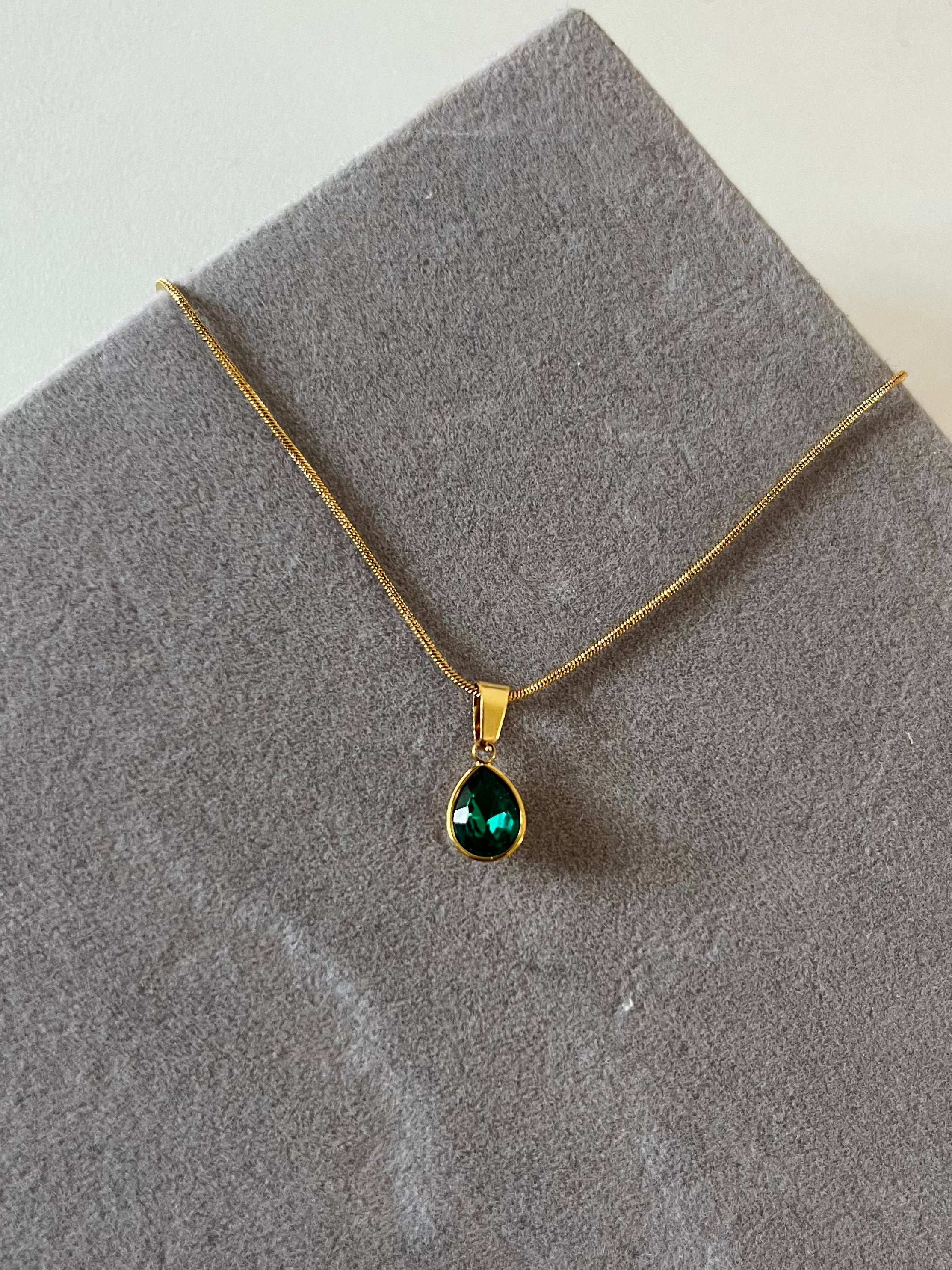 Emerald Drop Chain