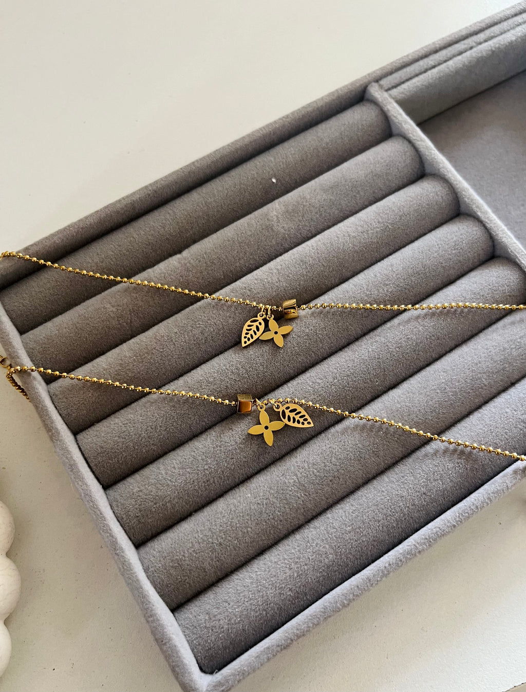 Leafy Bloom Anklets ( Pair )