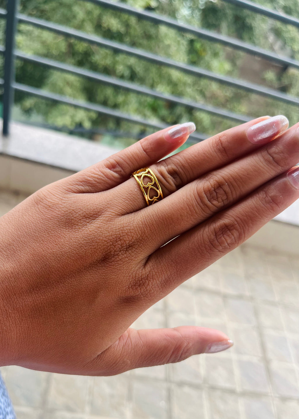 Heart line ring
