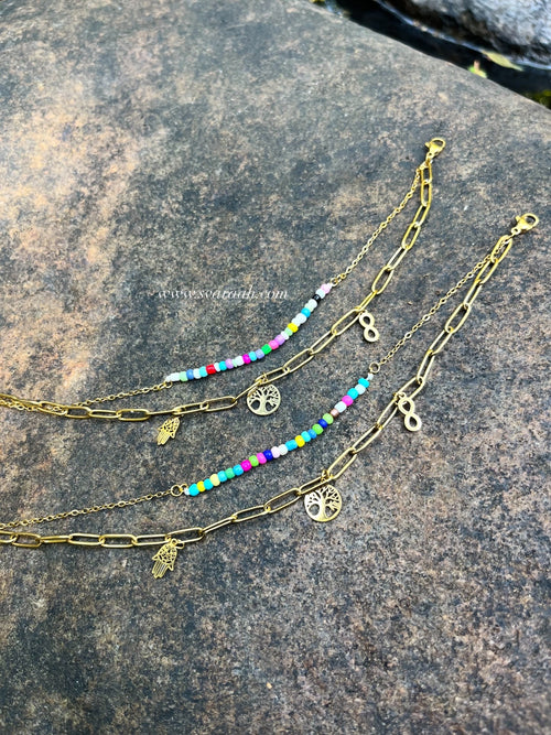 Colour Bloom Anklets