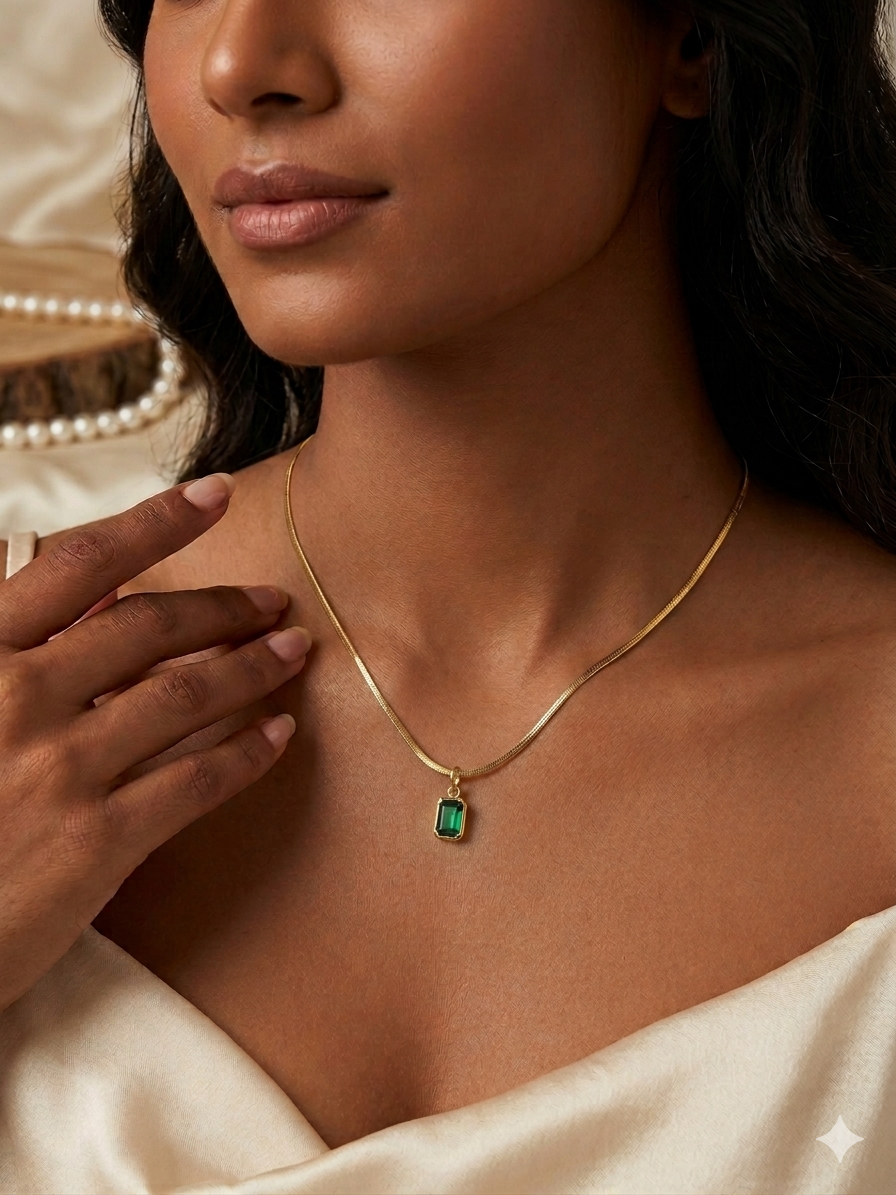 Emerald Drop Chain