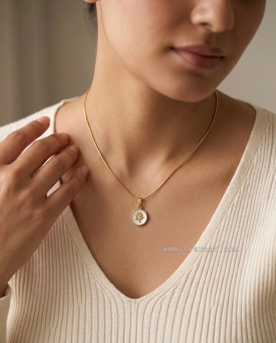 Ivory Rose Pendant