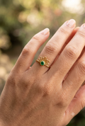 Green Halo Ring